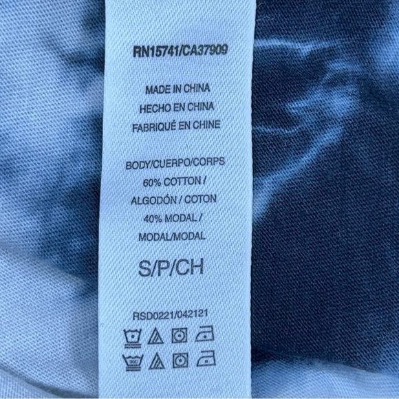 SMALL BLUE TIE DYE CROP TOP SHORT SLEEVE - Picture 9 of 10